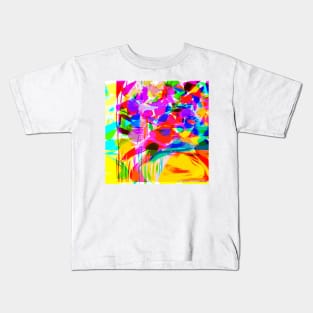 Abstract Mod Pop Art Flower Bouquet Kids T-Shirt